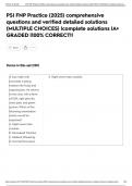 PSI FNP Practice &lpar;2025&rpar; comprehensive questions and verified detailed solutions &lpar;MULTIPLE CHOICES&rpar; &vert;complete solutions &vert;A&plus; GRADED &vert;100&percnt; CORRECT&excl;&excl;