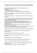 TRENDS FINAL REVIEW QUESTIONS AND ANSWERS
