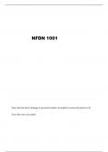 NFDN 1001 FINAL EXAM QUESTIONS AND VERIFIED ANSWERS