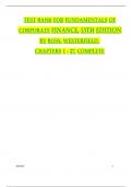 Solutions Manual For Fundamentals of Corporate Finance&comma; 13th Edition by Ross&comma; Westerfield&comma; and Jordan&comma; Verified Chapters 1 - 27&comma; Complete Newest Version