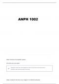 ANPH 1002 LYMPHATIC SYSTEM TEXTBOOK QUESTIONS AND VERIFIED ANSWERS