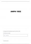 ANPH 1002 UNIT 1 EXAM REVIEW QUESTIONS AND VERIFIED ANSWERS