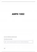 ANPH 1002 UNIT 2 EXAM STUDYING QUESTIONS AND VERIFIED ANSWERS