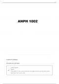 ANPH 1002 RESPIRATORY SYSTEM QUESTIONS AND VERIFIED ANSWERS