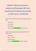 BIOS252 &vert; BIOS 252 Final Exam &vert; Anatomy and Physiology II With Lab &vert; Questions And Verified Answers Graded A&vert; 100&percnt; Correct &vert; Chamberlain