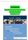 Test Bank For Health Assessment for Nursing Practice&comma; 7th Edition by Susan F Wilson&comma; Jean Foret Giddens All Chapters 1-24