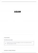 ASAM TEST QUESTIONS AND VERIFIED ANSWERS