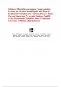 Communication Systems&colon; An Introduction to Signals and Noise &lpar;4th Ed&rpar; &vert; Complete Solution Manual &vert; Carlson&comma; Crilly&comma; Rutledge  9780070099586