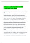 Private Applicator Exam with Complete Solutions 