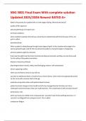 NSG 3001 Final Exam With complete solution Updated 2025&sol;2026 Newest RATED A&plus; 