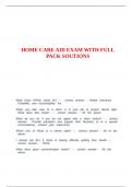 HOME CARE AID EXAM WITH FULL PACK SOUTIONS