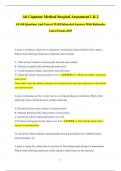 Ati Capstone Medical Surgical Assessment 1 & 2 All 100 Questions And Correct Well Elaborated Answers With Rationales Latest Exams 2025