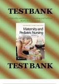 TEST BANK for Maternity and Pediatric Nursing 3rd Edition Ricci&comma; Kyle&comma; Carman &vert; LATEST