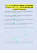 WGU D276 Web Development Foundations  UPDATED ACTUAL    Exam Questions and  CORRECT Answers 