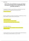NSGD 2256 &lpar;Advanced Health Assessment and Clinical Reasoning&rpar; EXAM 2025 ACTUAL QUESTIONS AND ANSWERS GRADED A&plus;