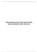 NEHA&sol;REHS EXAM 2025 QUESTIONS AND ANSWERS 100&percnt; SOLVED&period; &emsp;