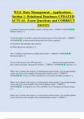 WGU Data Management - Applications -  Section 1&colon; Relational Databases UPDATED  ACTUAL  Exam Questions and CORRECT  Answers 