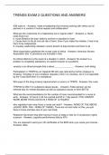 TRENDS EXAM 2 QUESTIONS AND ANSWERS