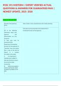 POSC 391 MIDTERM &sol; EXPERT VERIFIED ACTUAL QUESTIONS & ANSWERS FOR GUARANTEED PASS &vert; NEWEST UPDATE&comma; 2025- 2026  