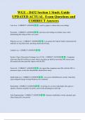 WGU - D432 Section 1 Study Guide  UPDATED ACTUAL  Exam Questions and  CORRECT Answers