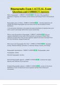 Biogeography Exam 1 ACTUAL  Exam  Questions and CORRECT Answers