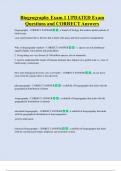 Biogeography Exam 1 UPDATED Exam  Questions and CORRECT Answers