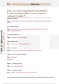 MSN 277 Exam 2 Questions with Detailed Verified Answers QUESTIONS WITH 100&percnt; RATED  ANSWERS &vert; GUARANTEED TO PASS&excl;&excl;