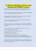 SC-900 Test UPDATED  ACTUAL  Exam  Questions and CORRECT Answers 