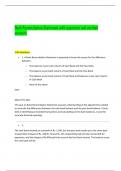 Bank Reconciliation Statement with questions and verified  answers