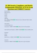 SC-900 Security&comma; Compliance&comma; and Identity  Fundamentals UPDATED  ACTUAL Exam  Questions and CORRECT Answers 
