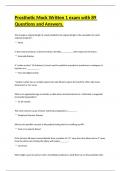Prosthetics & Orthotics Exam I Latest Updated Study Guide&period;