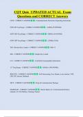 CQT Quiz  UPDATED ACTUAL  Exam  Questions and CORRECT Answers 