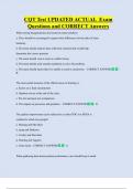 CQT Test UPDATED ACTUAL  Exam  Questions and CORRECT Answers 