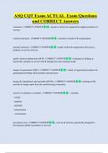 CQT Bundled Exam Questions WITH  CORRECT Answers