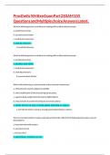 Prosthetic Written Exam Part 2 EXAM 150 Questions and Multiple choice Answers Latest&period;