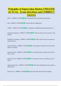 Principles of Supervision Dantes UPDATED  ACTUAL   Exam Questions and CORRECT  Answers 