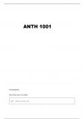 ANTH 1001 EXAM 1 BROPHY QUESTIONS AND VERIFIED ANSWERS
