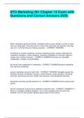 BYU Marketing 201 Chapter 10 Exam with Questions and Correct Answers 2025&period;