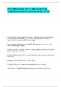 BYU Marketing 201 Final Exam with Questions and Correct Answers 2025&period;