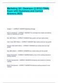 BYU Marketing 201 Exam with Questions and Correct Answers 2025