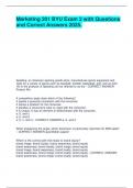 BYU MARKETING 201 EXAM BUNDLE WITH COMPLETE SOLUTIONS&period;