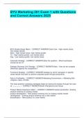 BYU Marketing 201 Exam 1 with Questions and Correct Answers 2025&period;