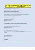 SSI ITC Final Exam UPDATED ACTUAL    Exam Questions and CORRECT Answers 