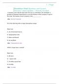 Donaldson Questions and Correct Answers&sol; Latest Update &sol; Already Graded