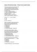 NEHA REHS&sol;RS EXAM - PRACTICE QUESTIONS