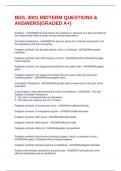 BIOL 3001 MIDTERM QUESTIONS & ANSWERS&lpar;GRADED A&plus;&rpar;