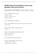 BSMH Advanced Arrhythmia Course exam questions with correct answers