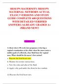 HESI PN MATERNITY &sol;HESI PN MATERNAL NEWBORN ACTUAL EXAM 3 VERSIONS AND STUDY GUIDE COMPLETE 600 QUESTIONS WITH DETAILED VERIFIED ANSWERS &sol;ALREADY GRADED A&plus; &sol;&sol;BRAND NEW&excl;&excl;