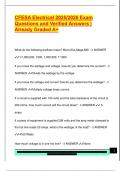 CFESA Electrical 2025&sol;2026 Exam  Questions and Verified Answers &vert;  Already Graded A&plus; 