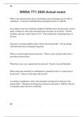NWSA TT1 2025 Actual exam
